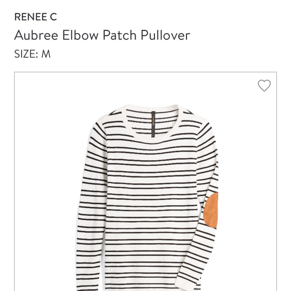 NWT Stitch Fix Renee C Aubree elbow patch pullover